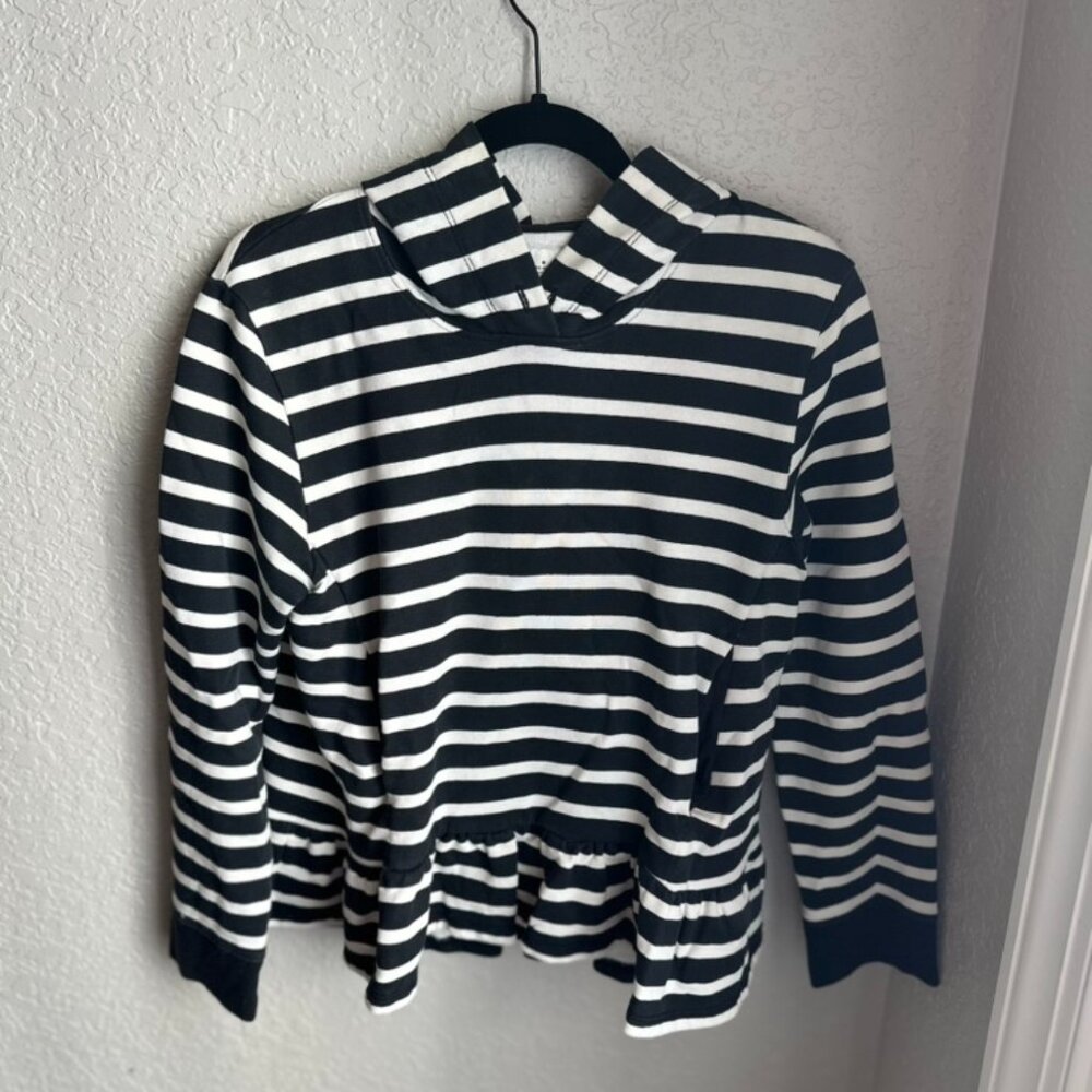 Nautical striped hoodie with pockets
